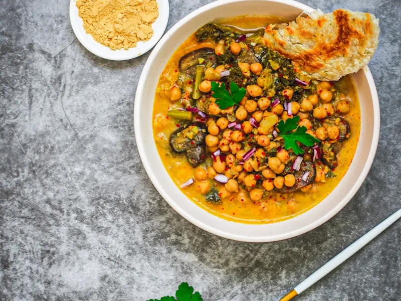 Curry pois chiches & épinards