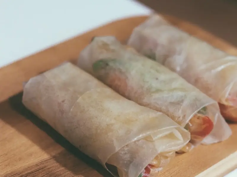 Rouleaux de riz au jambon
